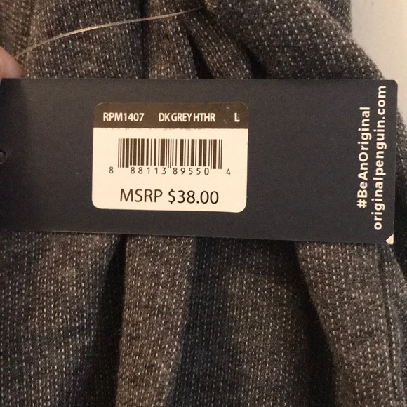 Penguin men’s top. Dark grey. Size large. NWT - Picture 6 of 8